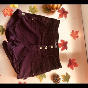 Burgundy shorts